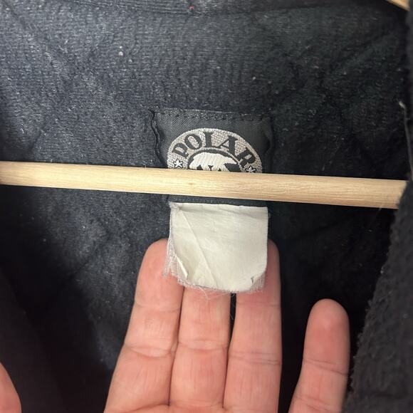 Vintage Polar King Quilted Canvas Hooded Jacket “Red Black” - Picture 9 of 10